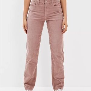 AE American Eagle Stretch Corduroy '90s Straight Pant Mauve Size 6